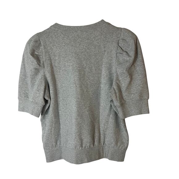 Express Women’s Embellished Crew Neck, Size M, Puff Sleeve Sweatshirt - Picture 2 of 9